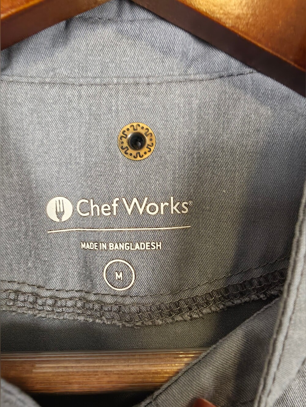 Chef Works Chef Coat Jacket Medium Gray Short Sleeve Zip Ventilated Workwear - Picture 2 of 14